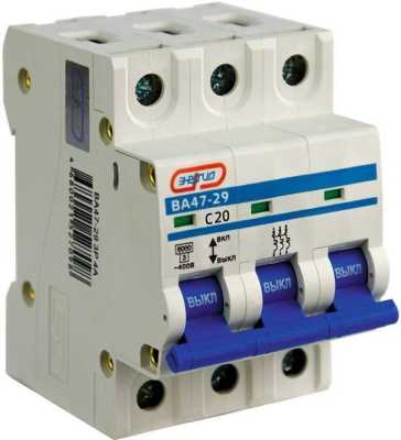 Автоматический выключатель ВА47-29 3P 20А (С) 6кА ЭНЕРГИЯ Е0301-0117 Автоматические выключатели фото, изображение